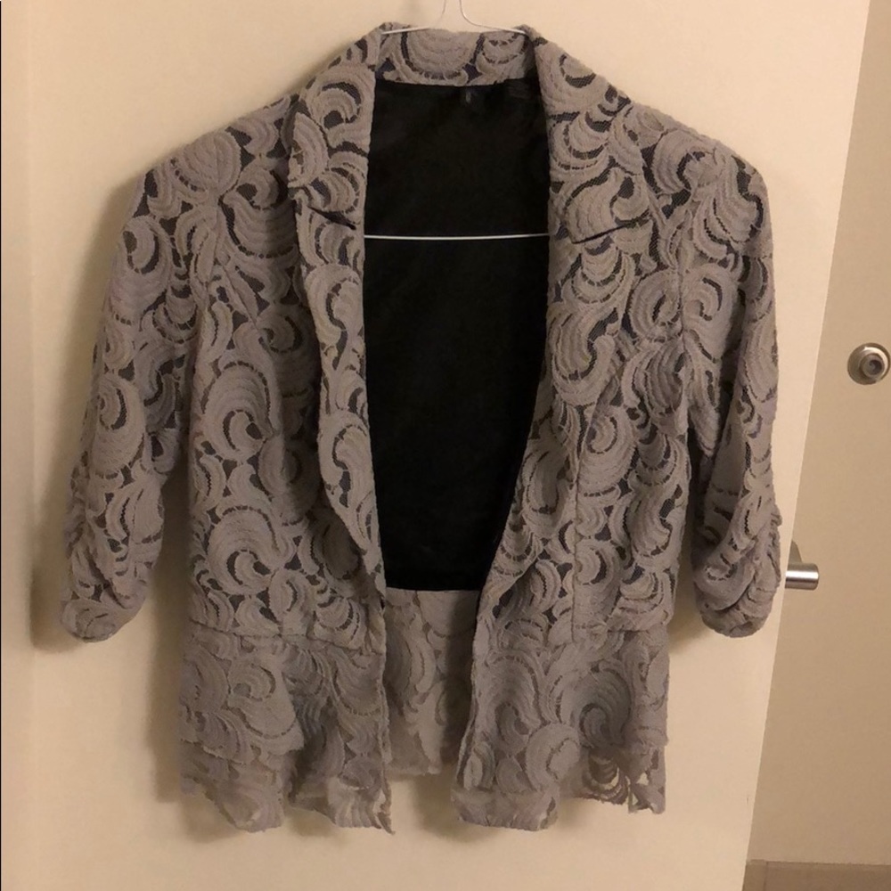 BKE Gray lace blazer
